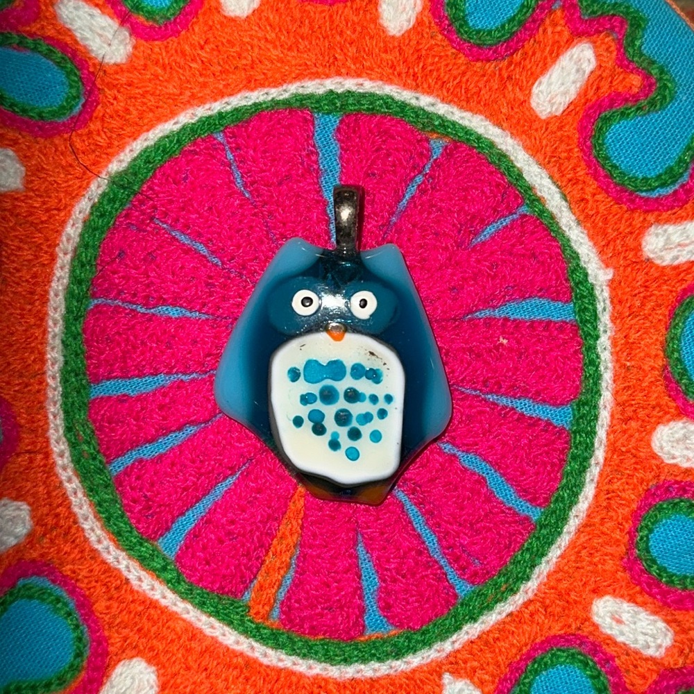 Unique Glass Owl Pendant